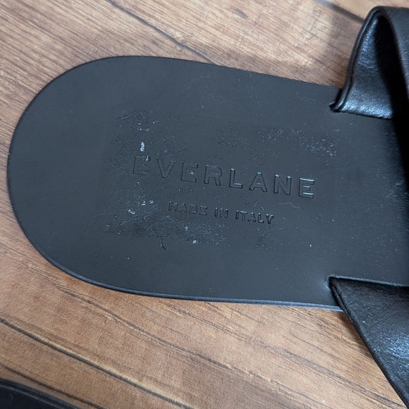EVERLANE Leather Sandal Day slide Black 7.5 Shoes - Picture 7 of 7
